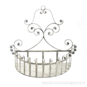 French garden metal wall shelf for flower potNew